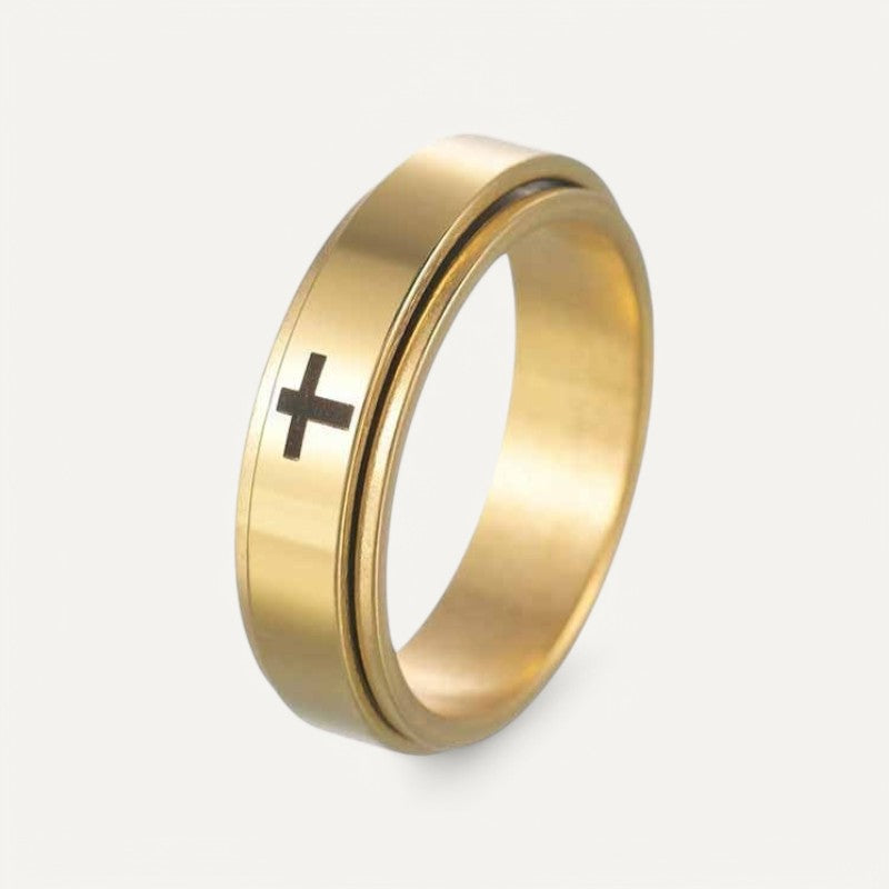 Bague Croix Tournante