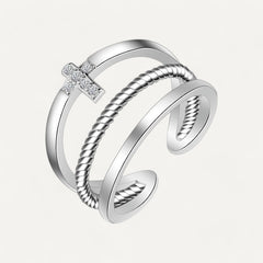 Triple Ring Cross Ring