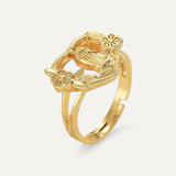 Bague Vierge Marie Fleurie