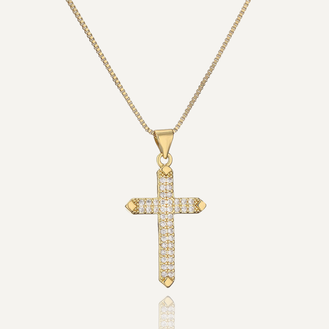 Collier Croix Prestige Dorée