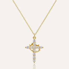 Collier Croix Couronnée