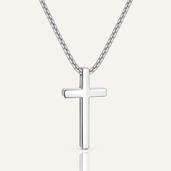 Collier Croix Acier Pur