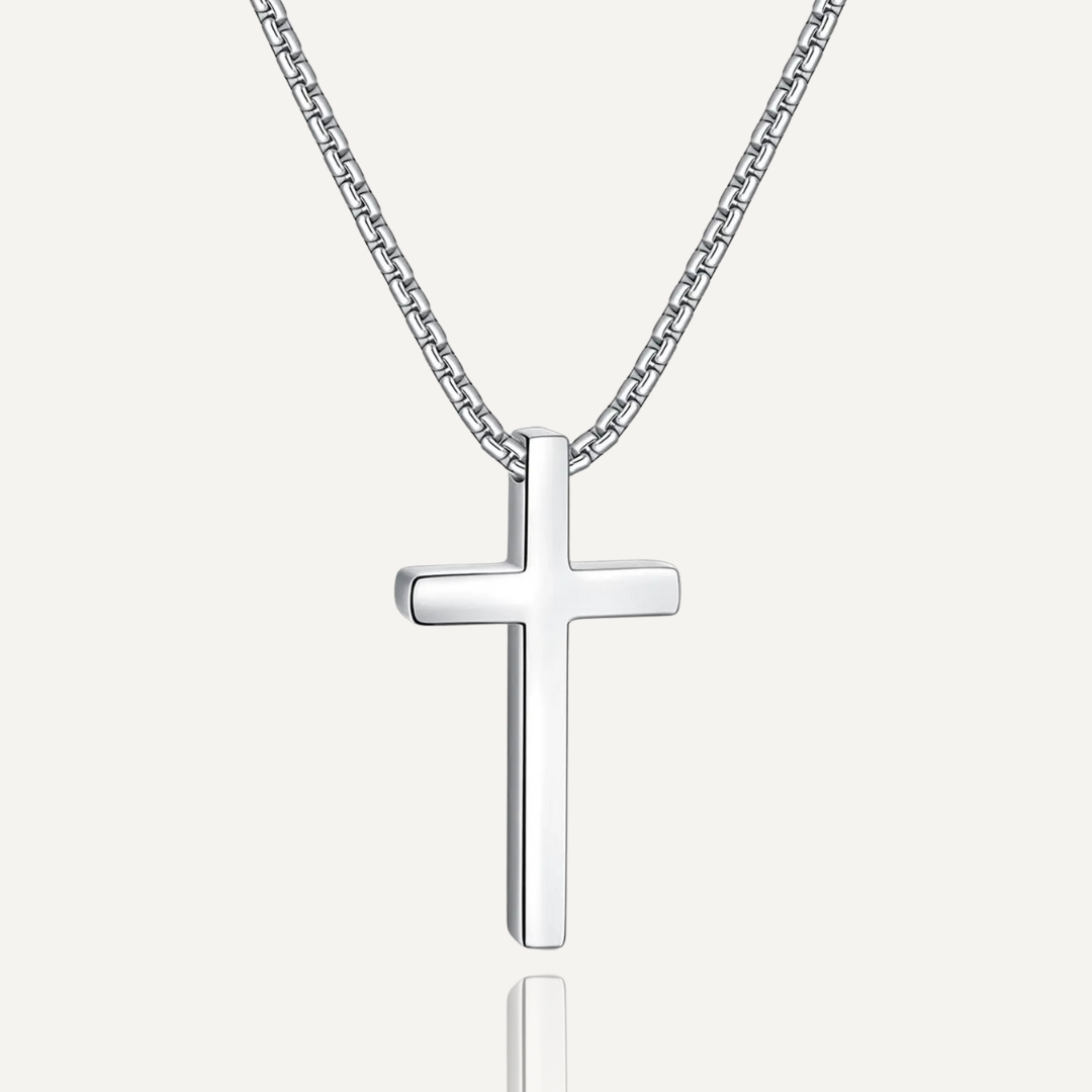 Collier Croix Acier Pur