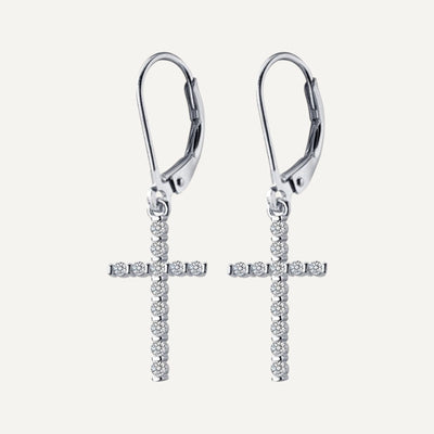 Fine Cross Earring