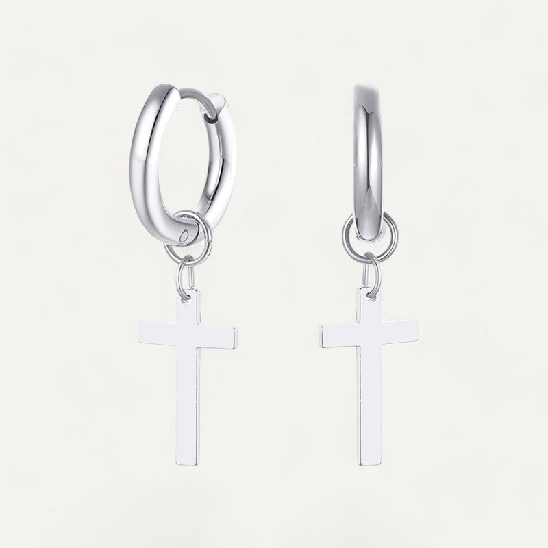 Cross rings earrings