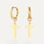 Cross rings earrings