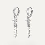 Boucles d'Oreilles Croix Catholique