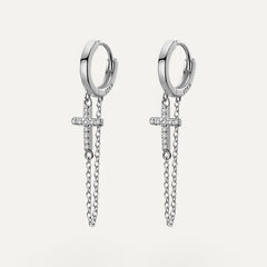 Boucles d'Oreilles Croix Catholique