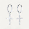 Diamond Cross Earrings