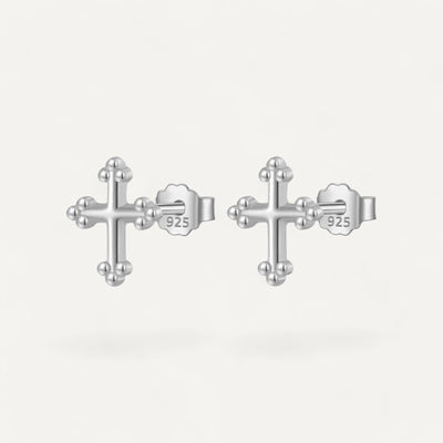 Boucles d'Oreilles Croix Divine