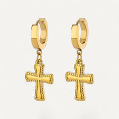 Boucles d'Oreilles Croix Épurées