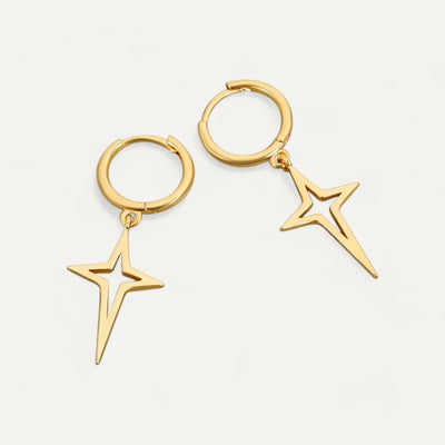 Star of Bethlehem Cross Earrings