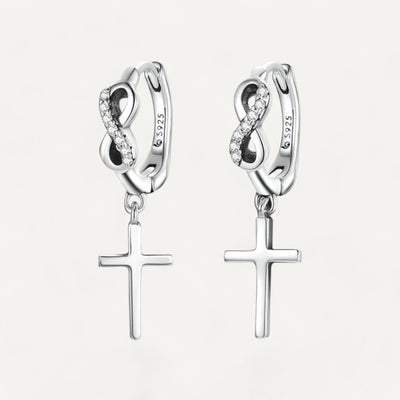 Infinity Cross Earrings