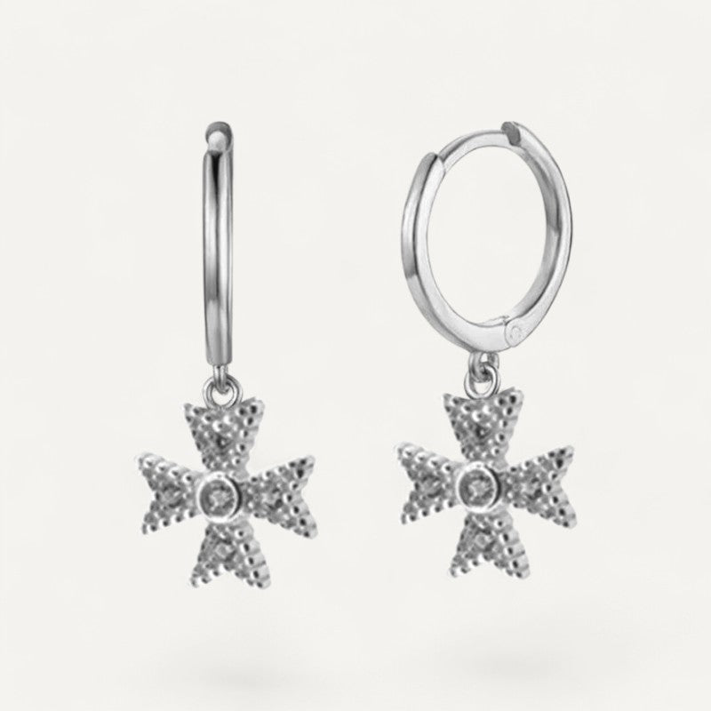 Luxury cross earrings