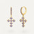 Boucles d'Oreilles Croix Mauves