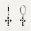 Boucles d'Oreilles Croix Noires Onyx