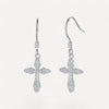 Boucles d'Oreilles Croix Scintillantes