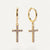 Women's hanging cross earrings