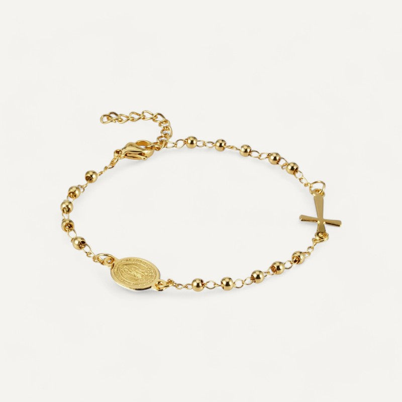 Golden rosary bracelet