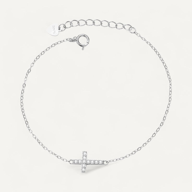 Adjustable cross bracelet