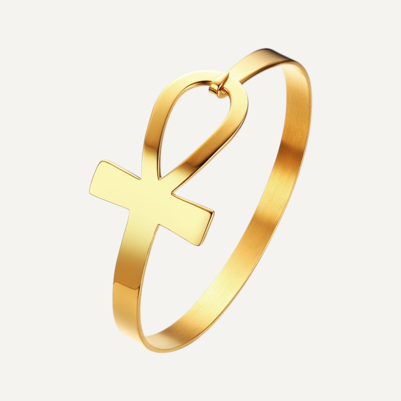 Mini Croix Romane en or jaune - Bracelet cordon - Maison la Couronne Mini Croix Romane en or jaune - Bracelet cordon - Maison la Couronne