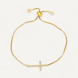 Single clasp cross bracelet