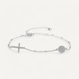 Bracelet Croix Perle Minimaliste
