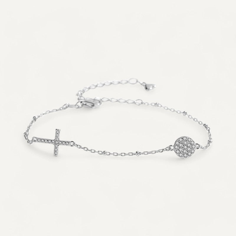 Minimalistische Perlenkreuzarmband