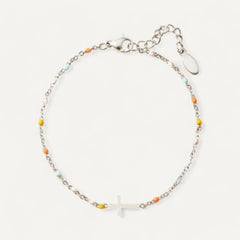 Bracelet Croix Perles Minimaliste