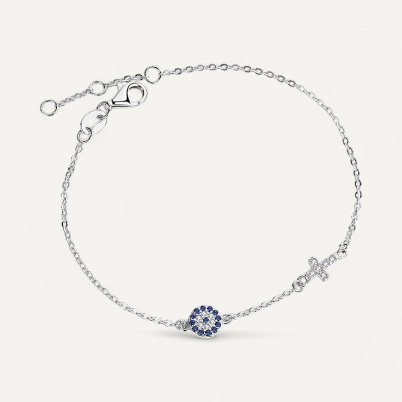 Armband Kreuz und böser Blick