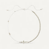 Standing charms bracelet with silver cross