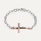 Silver Bracelet Croix Unisex