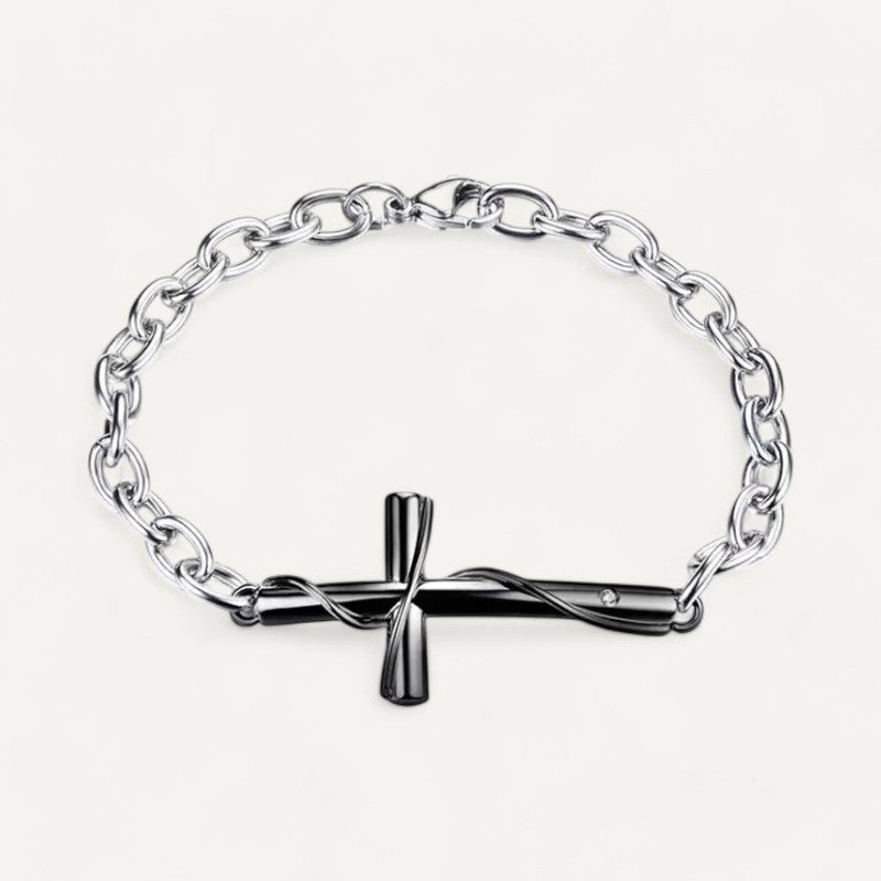 Bracelet en Argent Croix Unisex