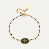 Email-Armband mit Kreuz-Anhänger