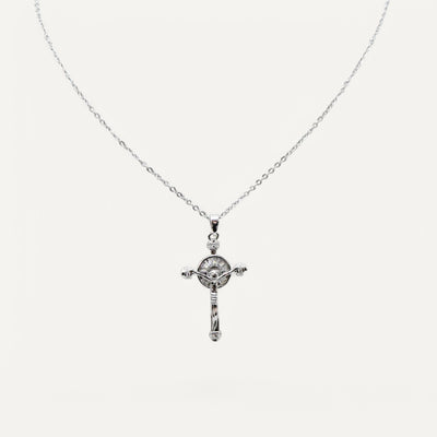 Collier Croix Oeil Mystique