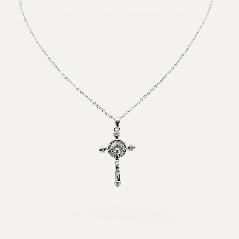 Collier Croix Oeil Mystique