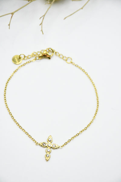 Bracelet Croix Dorée Divine