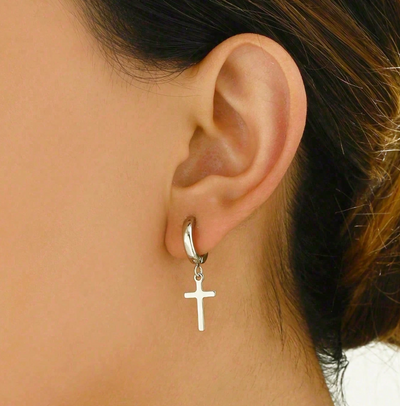 Boucles d’Oreilles Croix Simples
