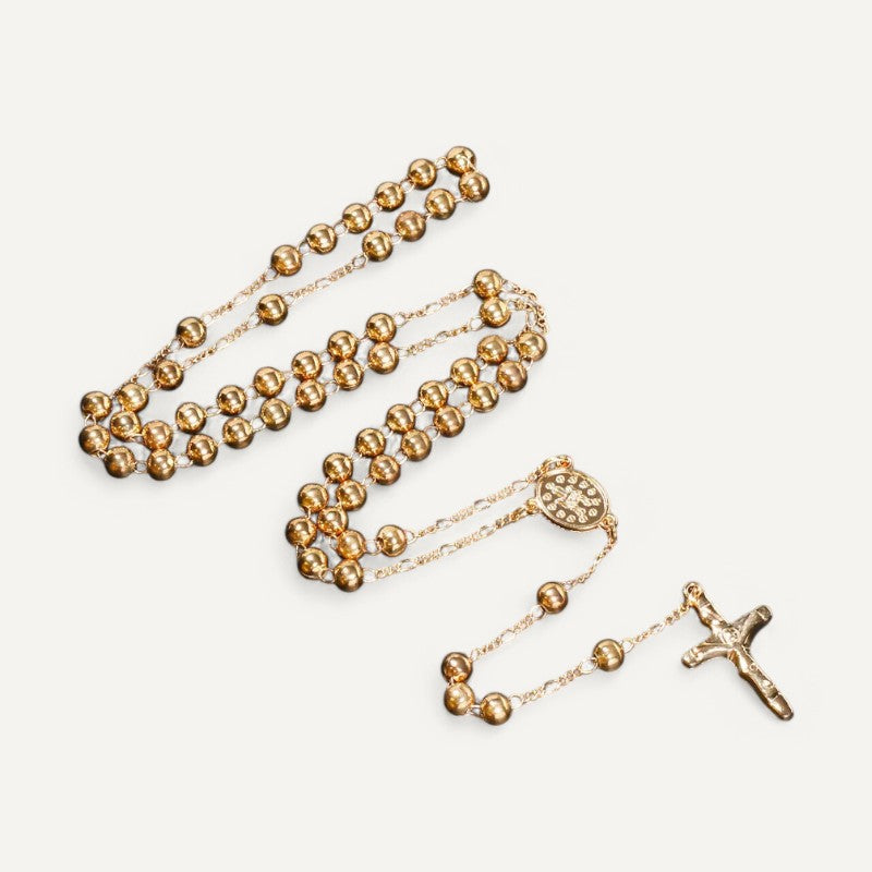 Cross rosary with pearls