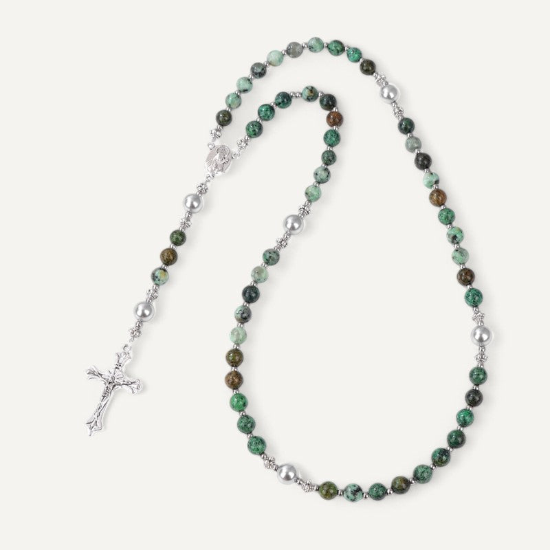 Marble green rosary