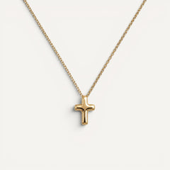 Collier Croix Dorée Chic