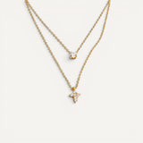 Collier Croix Double Éclat