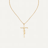 Collier Croix Mot Personnalisé