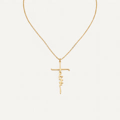 Collier Croix Mot Personnalisé