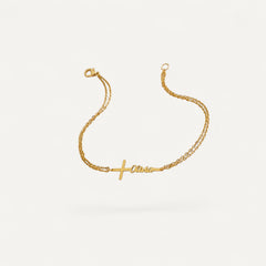 Bracelet Croix Personnalisé avec Prénom
