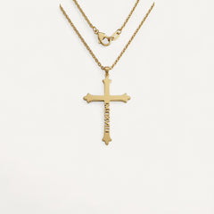 Collier Croix Gravure Personnalisée