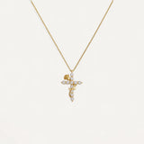 Collier Croix Rose Zircon