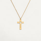 Collier Croix Personnalisé Gravé