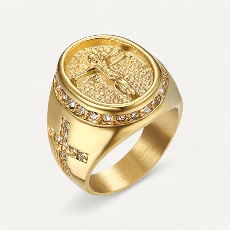 Christian signet ring for men