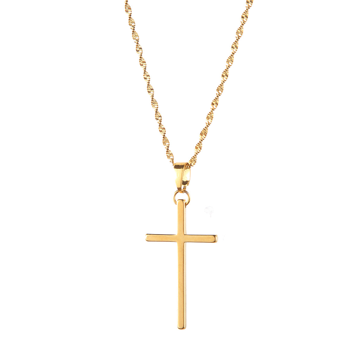 Collier Pendentif Grande Croix Chrétienne Or Femme Homme - Bijou Chrétien Cadeau Or - Achat